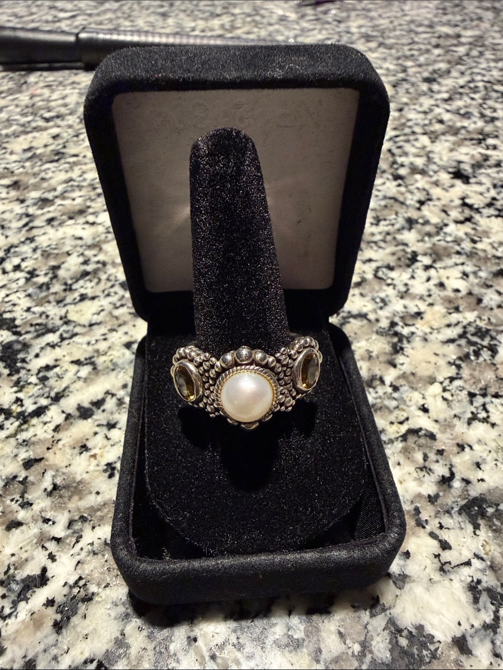 Stephen Dweck Sterling Silver Pearl Accent Ring - White Pearl
